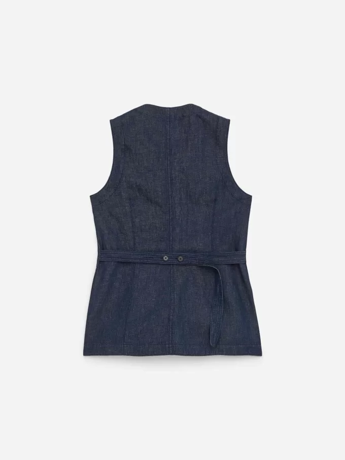 Monteret denim vest Monteret denim vest