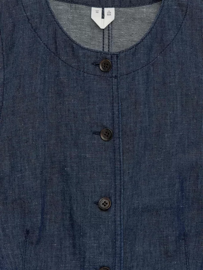 Monteret denim vest Monteret denim vest