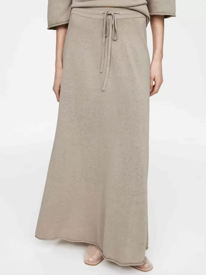 Nederdel i hør-bomuldsblanding Nederdel i hør-bomuldsblanding