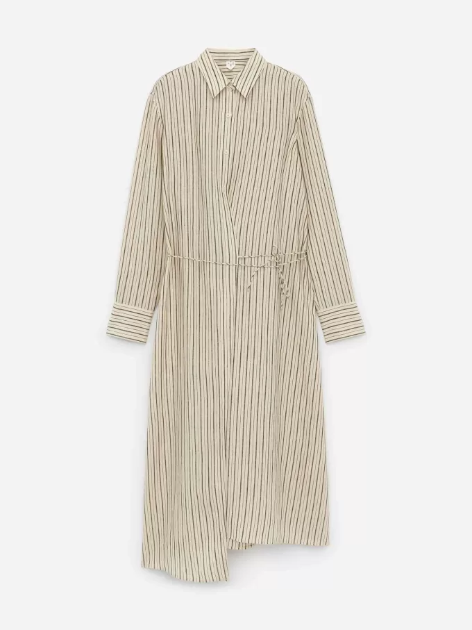 Omslag-detalje linned kjole