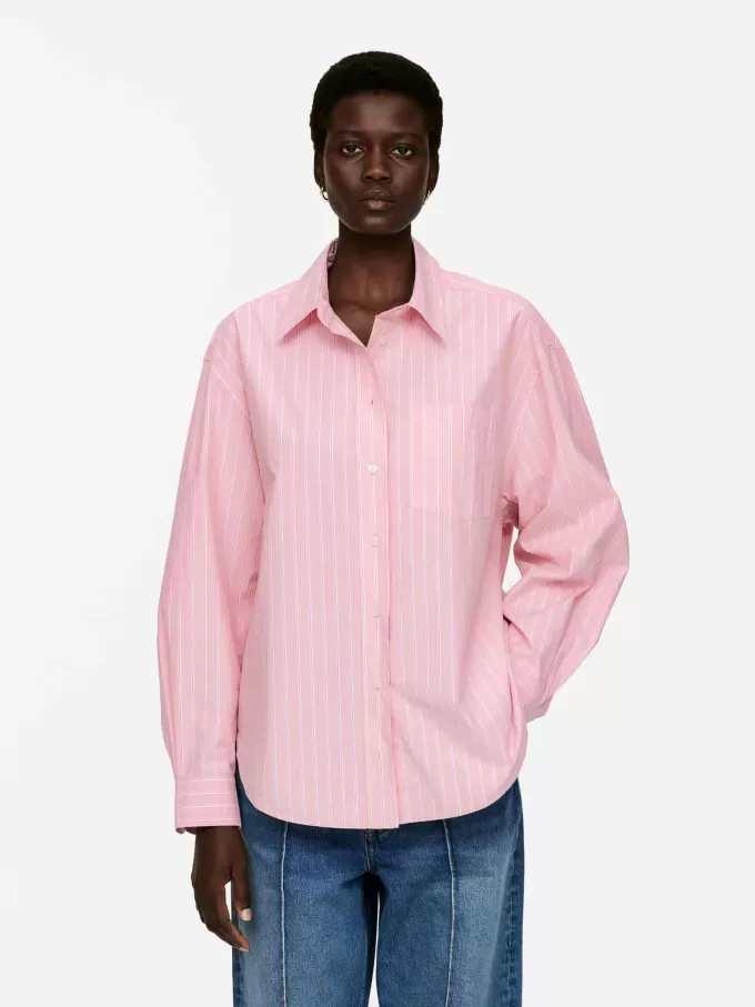 Oversized bomuldsskjorte Oversized bomuldsskjorte