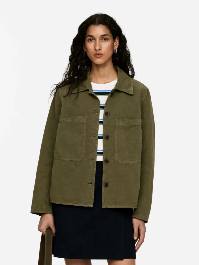 Overtrøje i linnedblanding