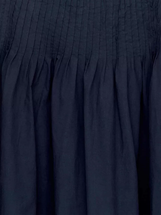 Pintuck bomuldsnederdel