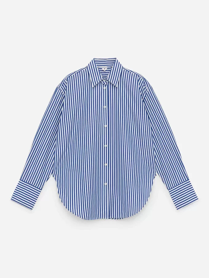 Poplin-skjorte med afslappet pasform