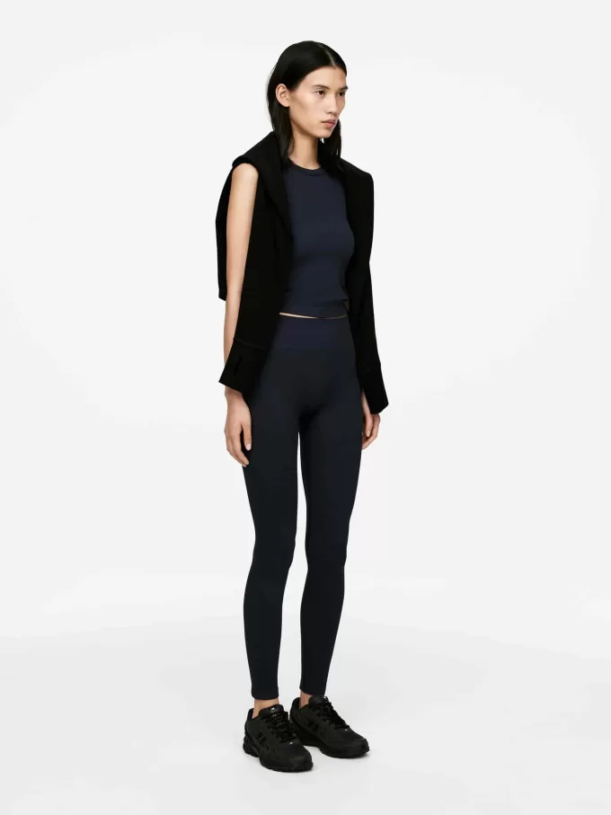 Ribbede sømløse strømpebukser