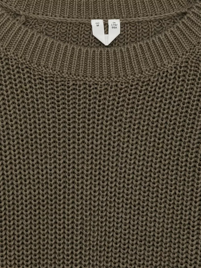 Ribstrikket kortærmet top