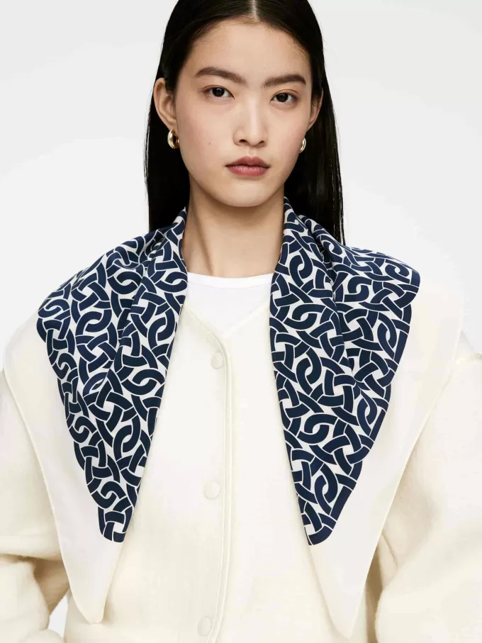 Silketørklæde med tryk