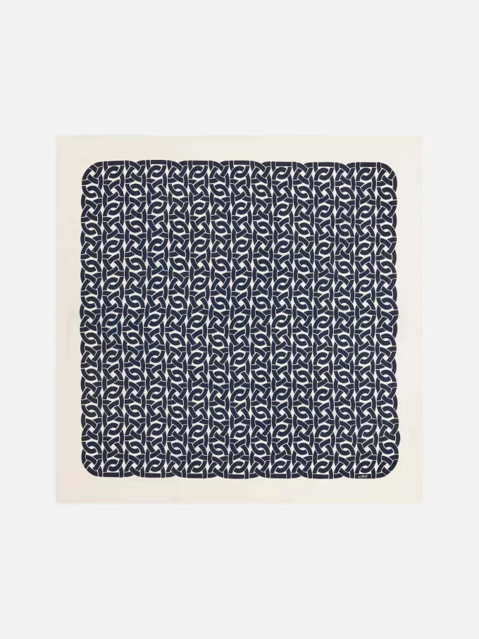 Silketørklæde med tryk