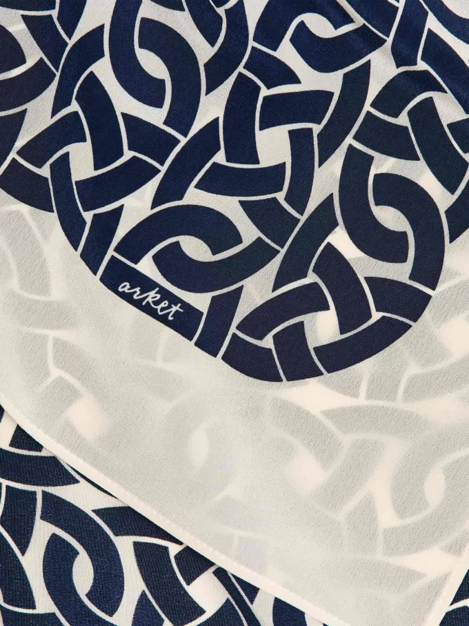 Silketørklæde med tryk