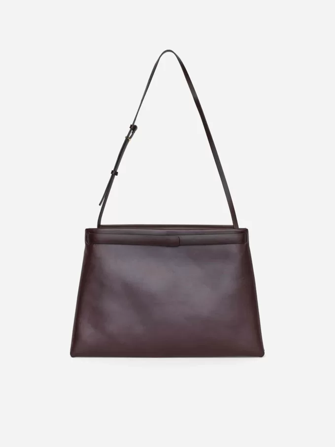 Skuldertaske i læder