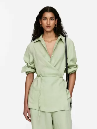 Slå om linned skjorte