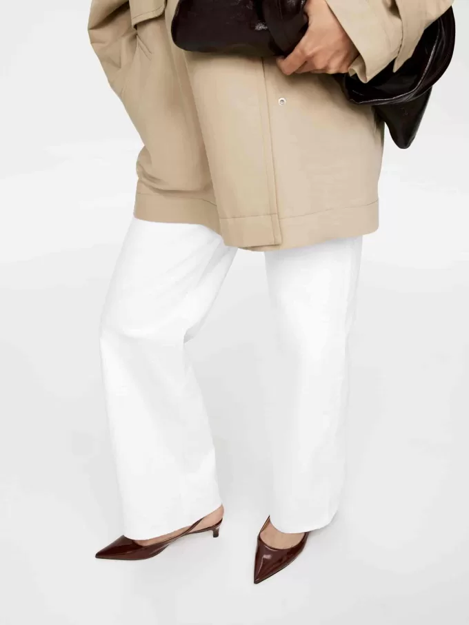 Slingback læder pumper