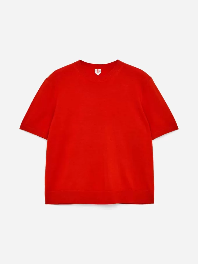 Strikket T-shirt i Merinould Strikket T-shirt i Merinould