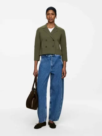 Strikket bomuldsjakke