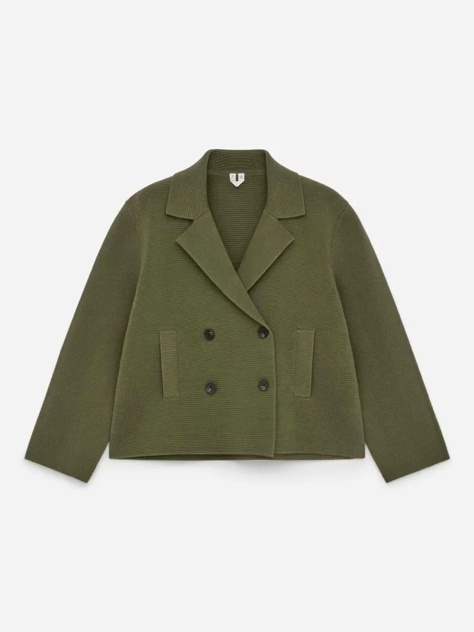 Strikket bomuldsjakke