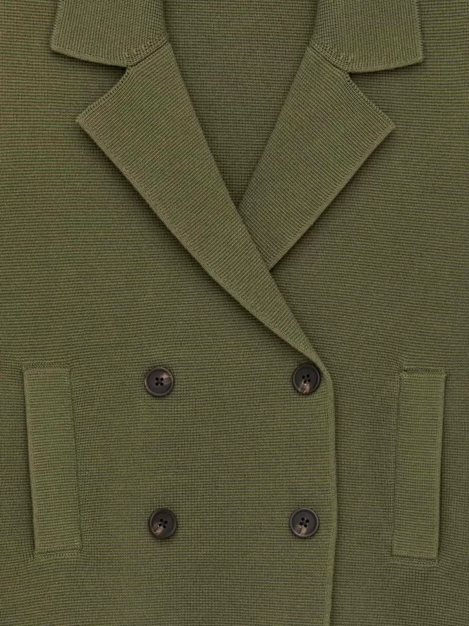 Strikket bomuldsjakke