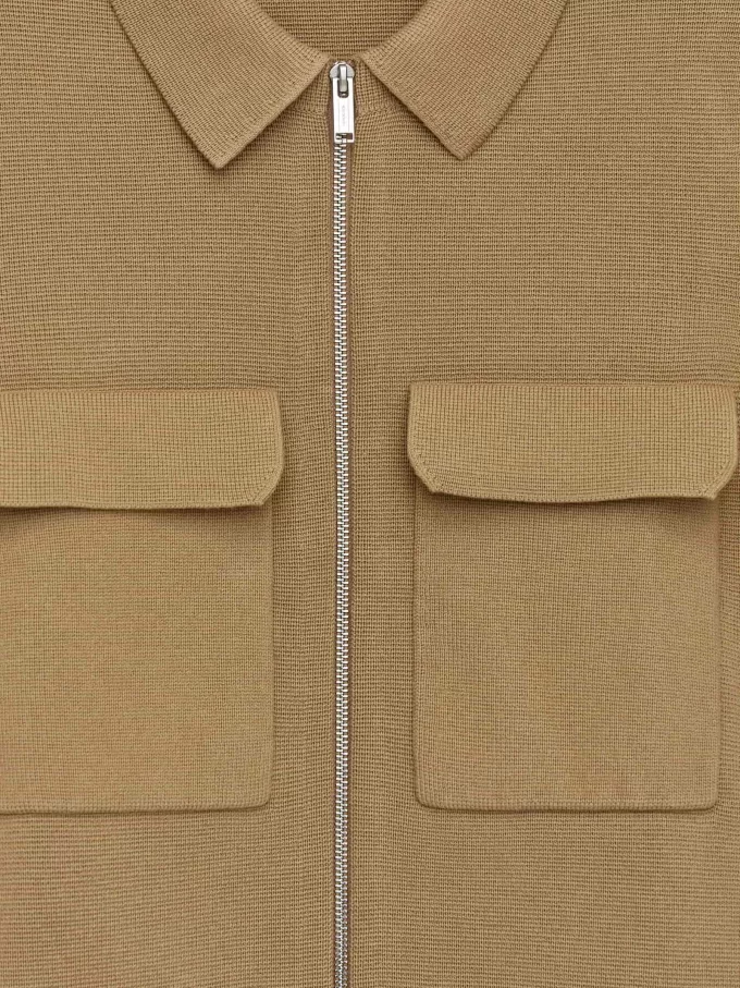 Strikket bomuldsjakke