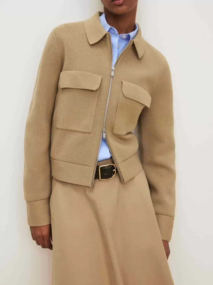 Strikket bomuldsjakke