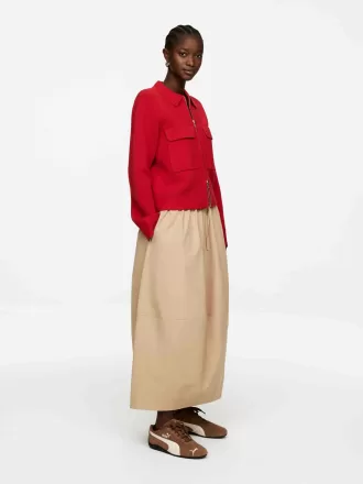 Strikket bomuldsjakke