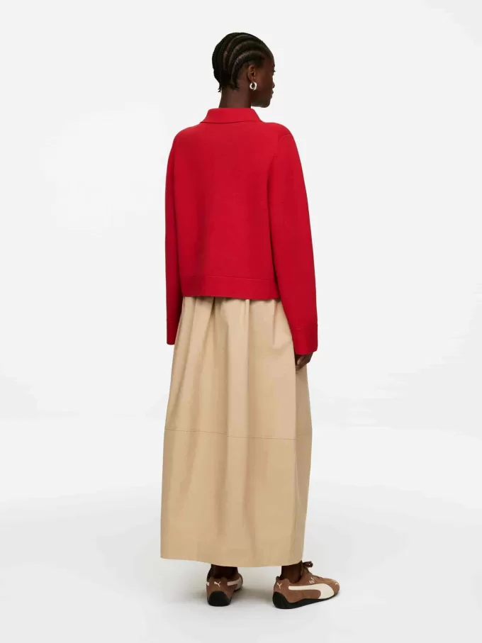 Strikket bomuldsjakke