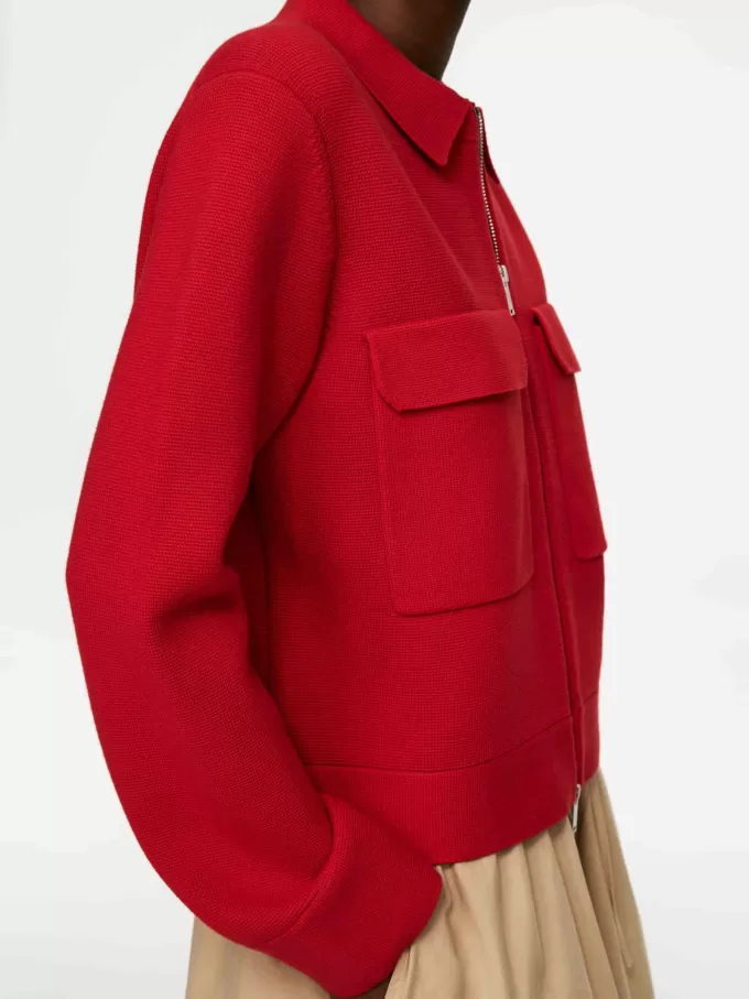 Strikket bomuldsjakke