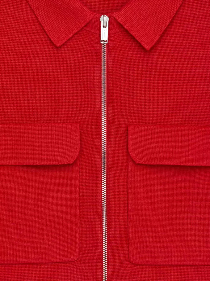 Strikket bomuldsjakke