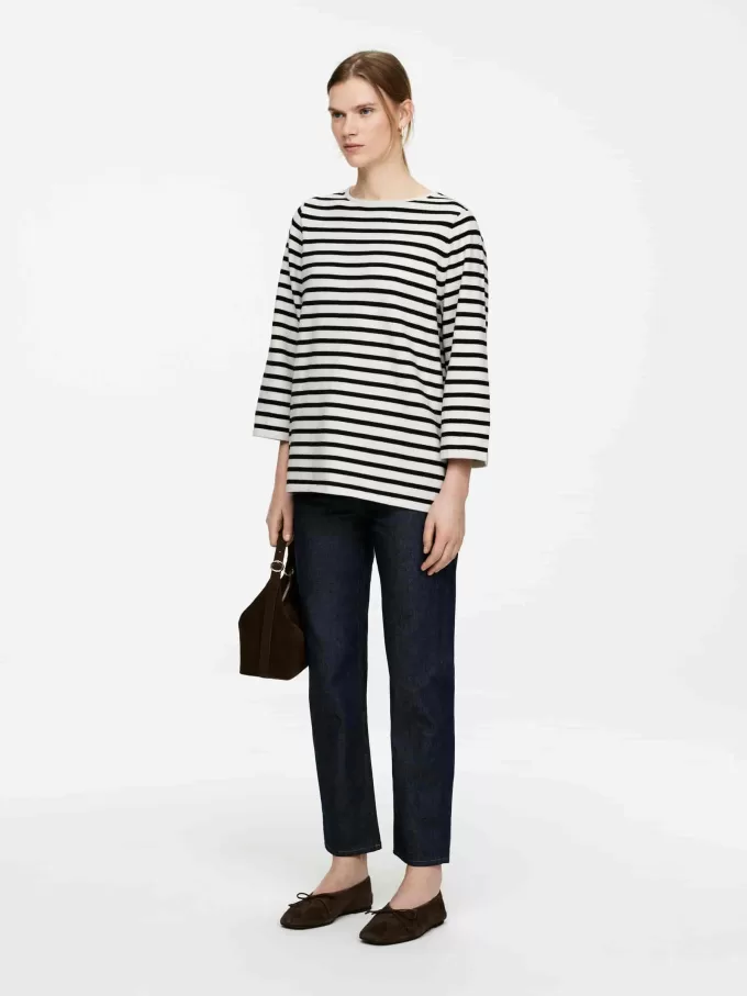 Strikket bomuldstrøje Strikket bomuldstrøje