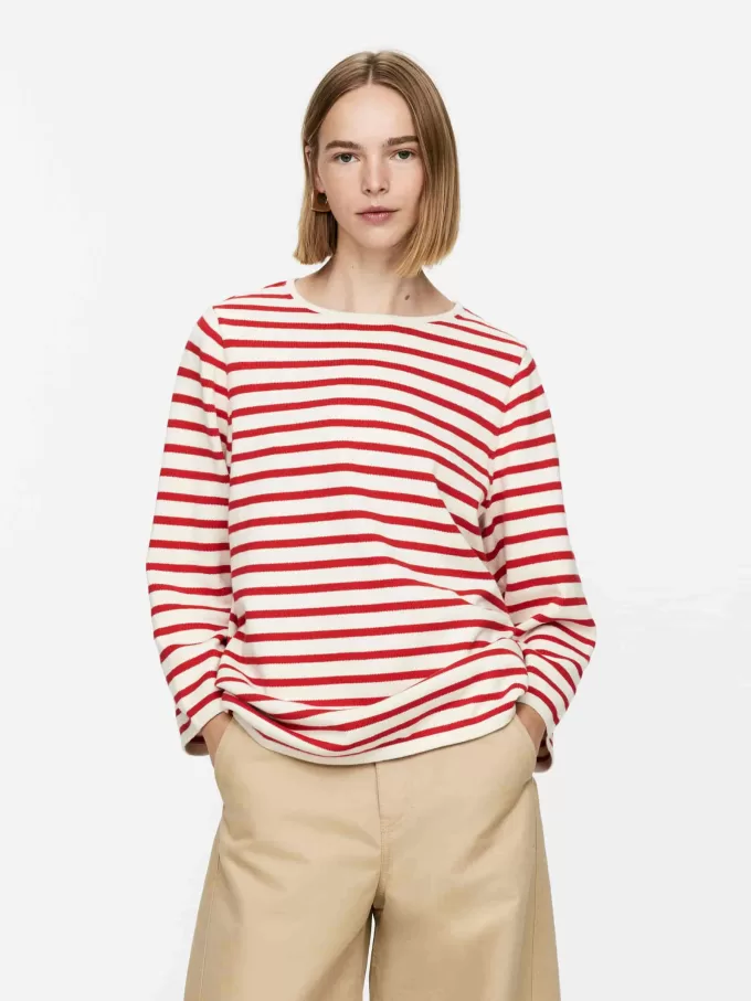 Strikket bomuldstrøje Strikket bomuldstrøje