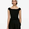 Strikket off-shoulder top