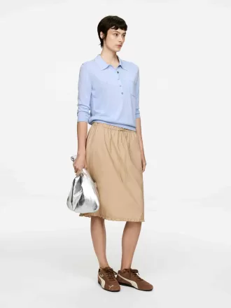 Strikket poloskjorte