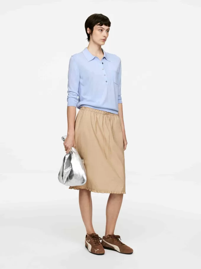 Strikket poloskjorte