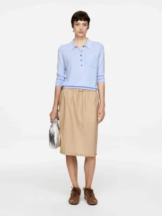 Strikket poloskjorte