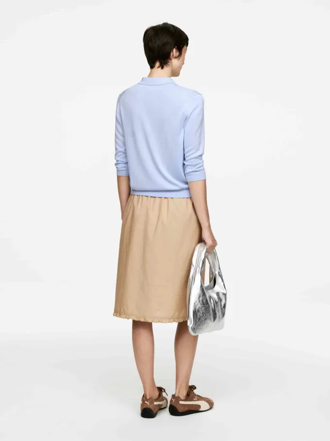 Strikket poloskjorte