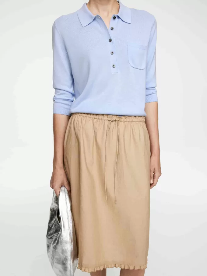 Strikket poloskjorte