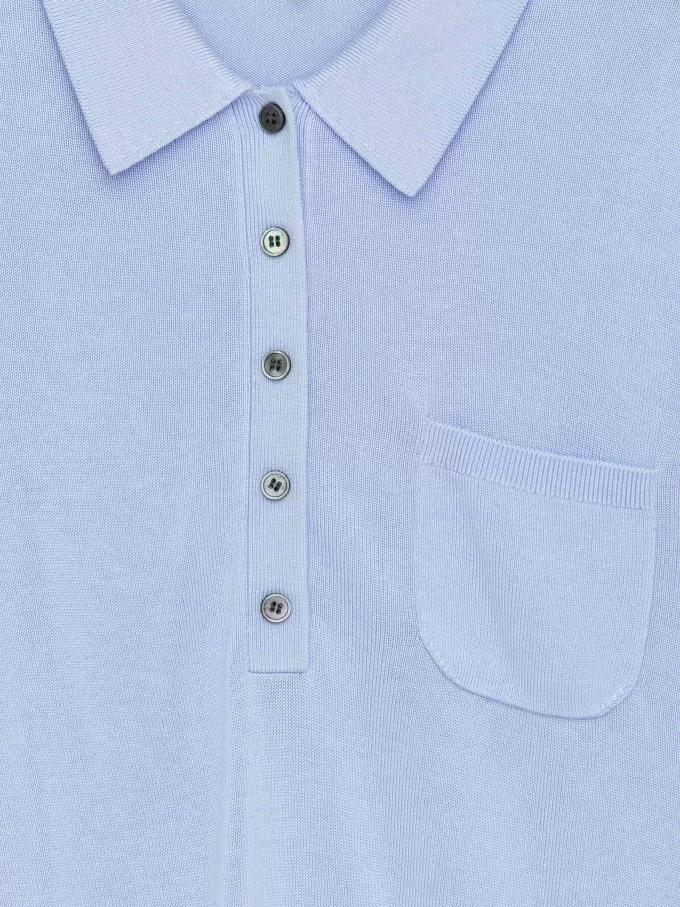 Strikket poloskjorte