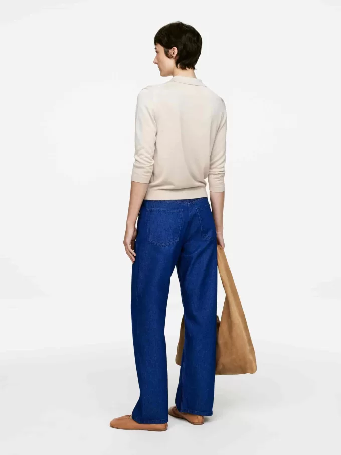 Strikket poloskjorte