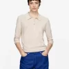 Strikket poloskjorte