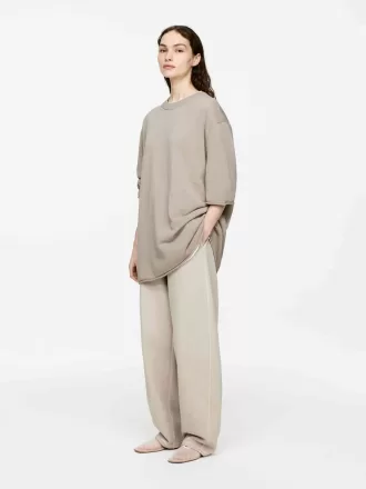 T-shirt i hør-bomuldsblanding