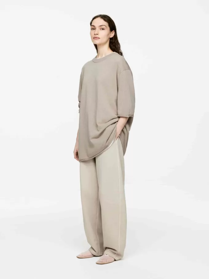 T-shirt i hør-bomuldsblanding