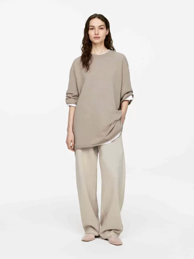 T-shirt i hør-bomuldsblanding