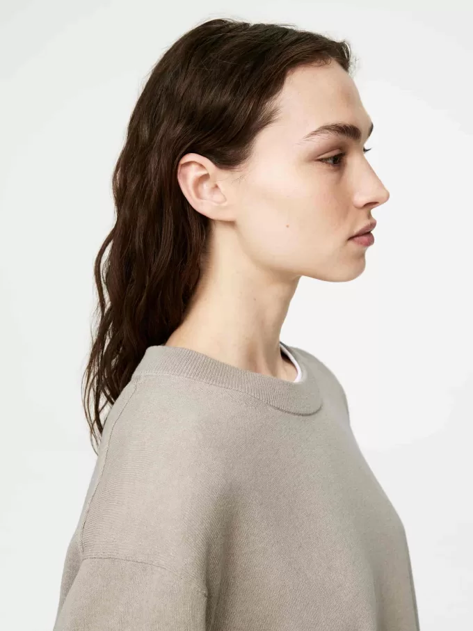 T-shirt i hør-bomuldsblanding