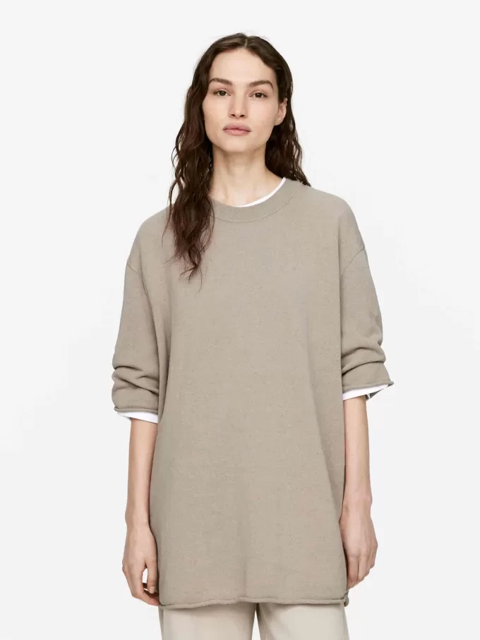 T-shirt i hør-bomuldsblanding