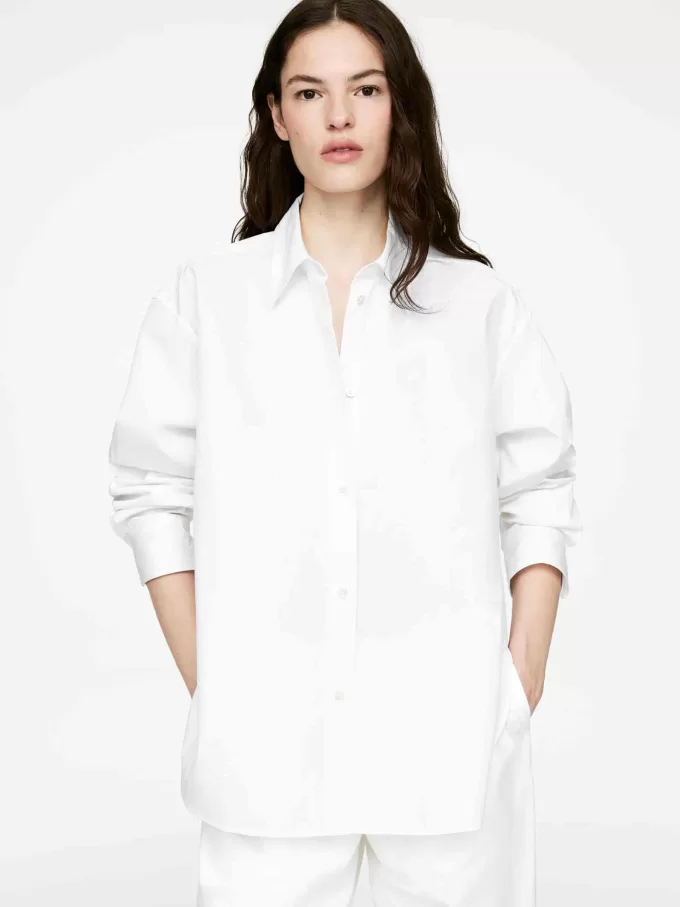 To-vejs Poplin skjorte