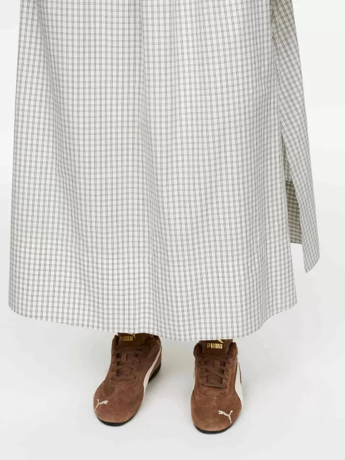 A-line bomuldsnederdel