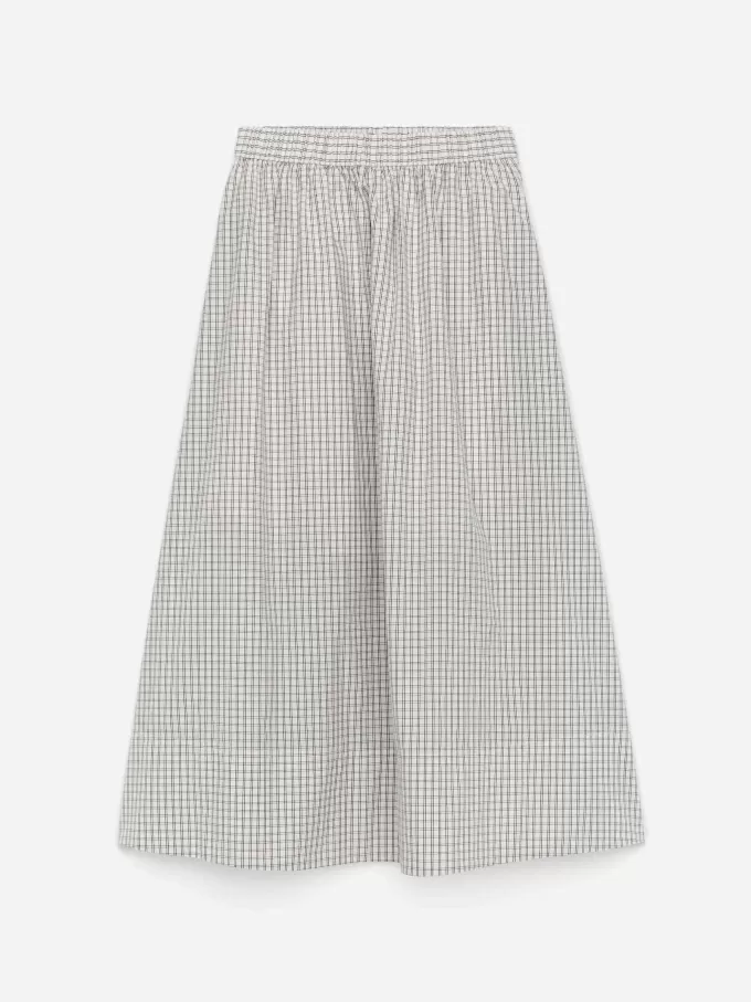 A-line bomuldsnederdel