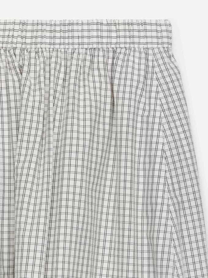 A-line bomuldsnederdel