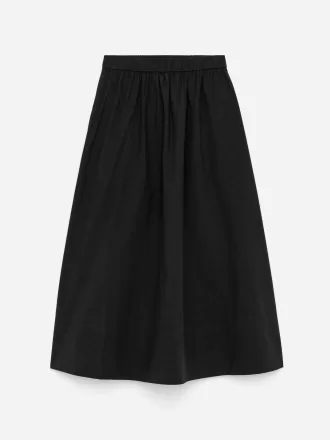 A-line bomuldsnederdel