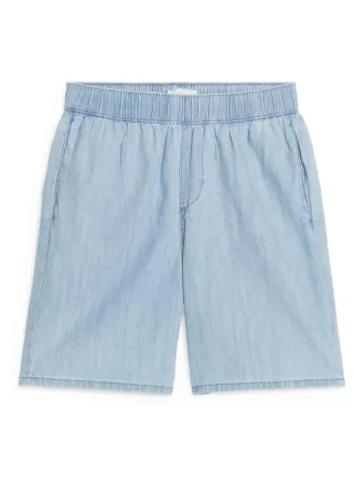 Afslappede denimshorts