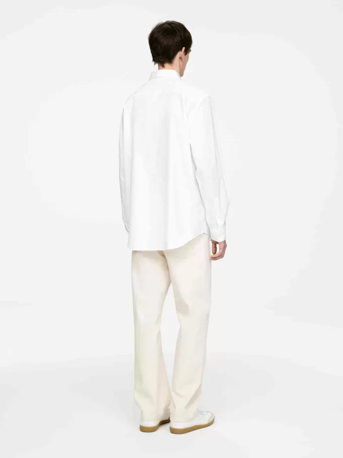 Afslappet Poplin skjorte