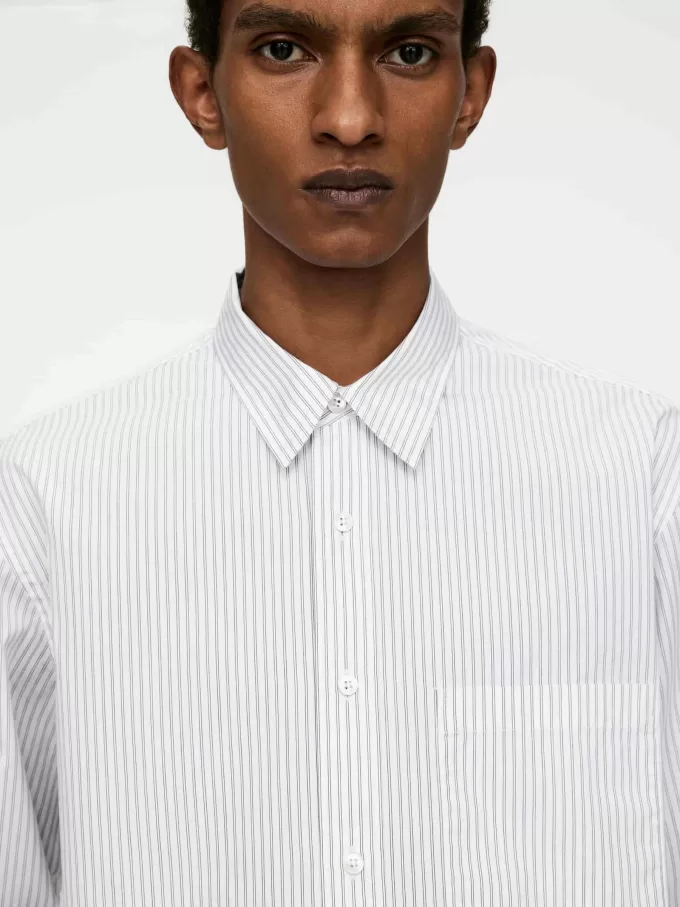 Afslappet Poplin skjorte